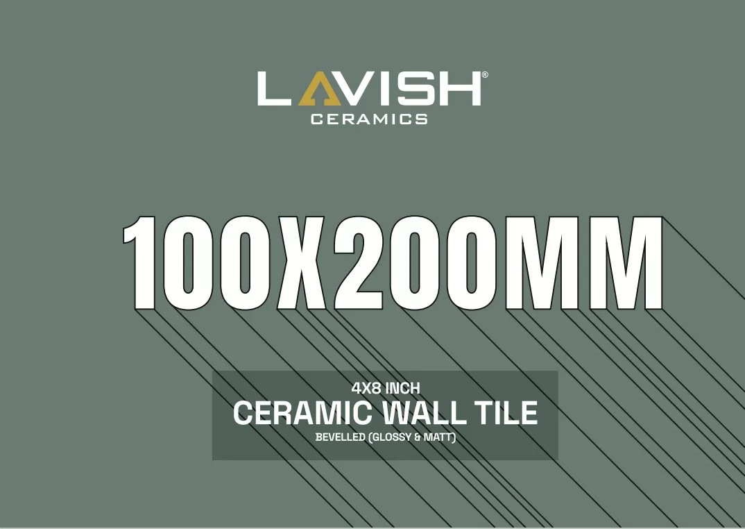 Subway Ceramic Wall Tiles - 100x200MM Bevelled
