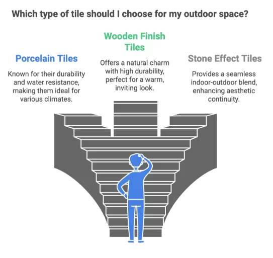 choose tiles for outdoor space